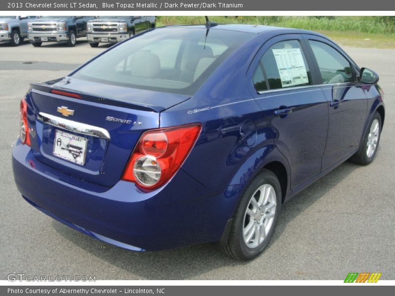 Blue Topaz Metallic / Dark Pewter/Dark Titanium 2013 Chevrolet Sonic LT Sedan