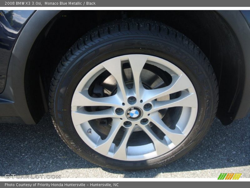 Monaco Blue Metallic / Black 2008 BMW X3 3.0si