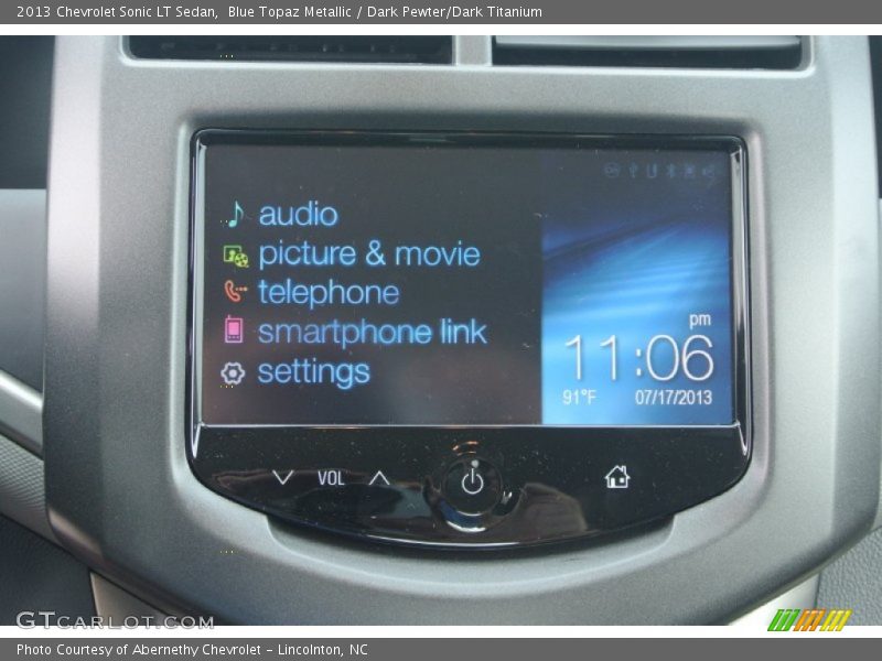 Blue Topaz Metallic / Dark Pewter/Dark Titanium 2013 Chevrolet Sonic LT Sedan