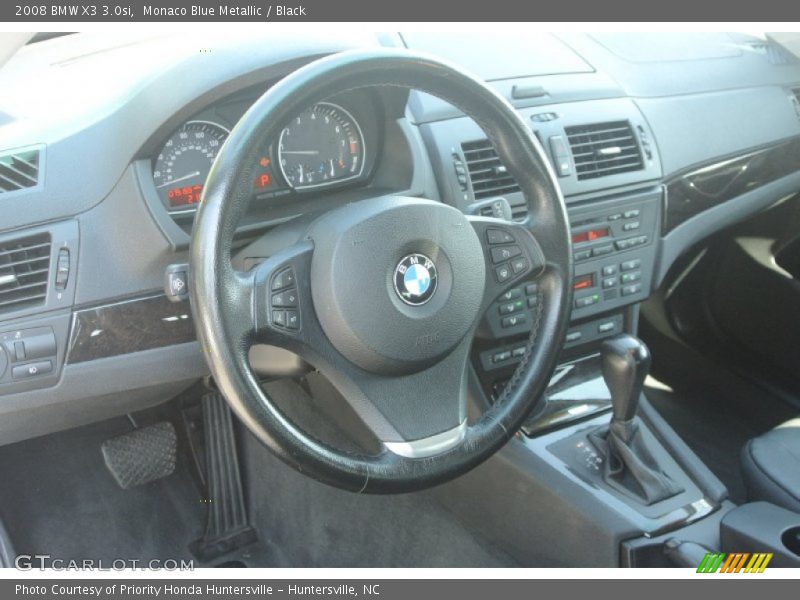 Monaco Blue Metallic / Black 2008 BMW X3 3.0si