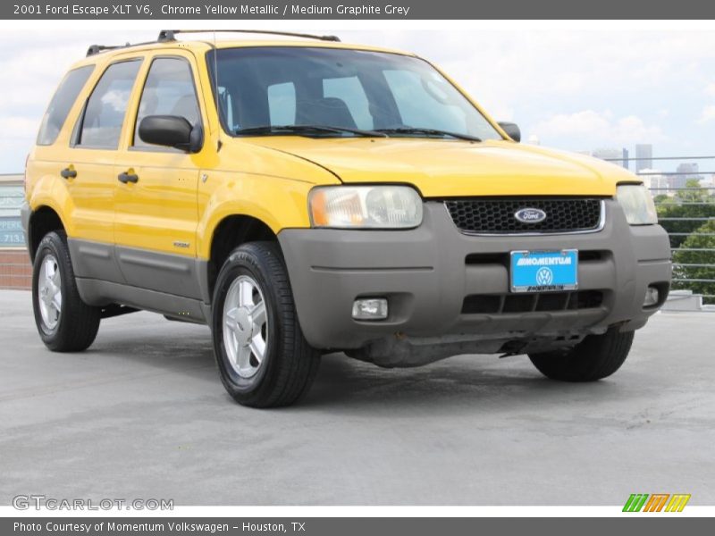 Chrome Yellow Metallic / Medium Graphite Grey 2001 Ford Escape XLT V6