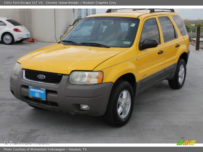 Chrome Yellow Metallic / Medium Graphite Grey 2001 Ford Escape XLT V6