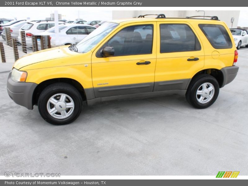 Chrome Yellow Metallic / Medium Graphite Grey 2001 Ford Escape XLT V6