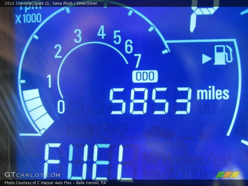 Salsa (Red) / Silver/Silver 2013 Chevrolet Spark LS