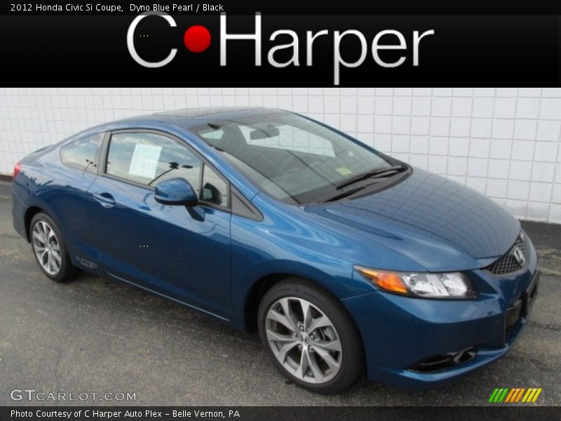 Dyno Blue Pearl / Black 2012 Honda Civic Si Coupe