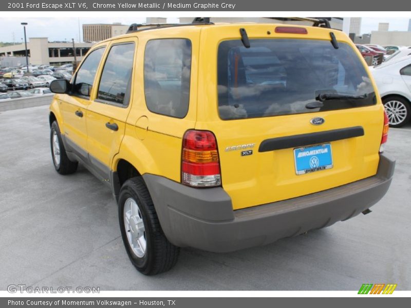 Chrome Yellow Metallic / Medium Graphite Grey 2001 Ford Escape XLT V6