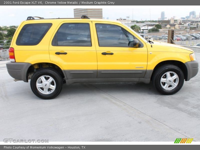 Chrome Yellow Metallic / Medium Graphite Grey 2001 Ford Escape XLT V6