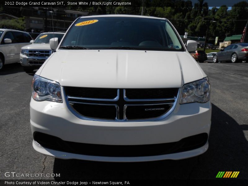 Stone White / Black/Light Graystone 2012 Dodge Grand Caravan SXT