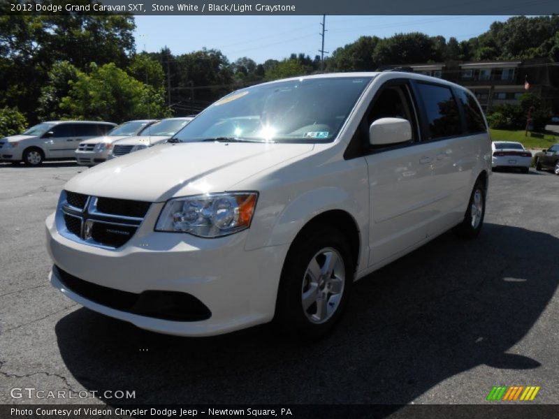 Stone White / Black/Light Graystone 2012 Dodge Grand Caravan SXT