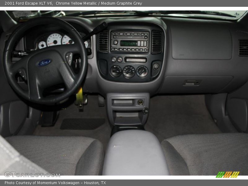 Chrome Yellow Metallic / Medium Graphite Grey 2001 Ford Escape XLT V6