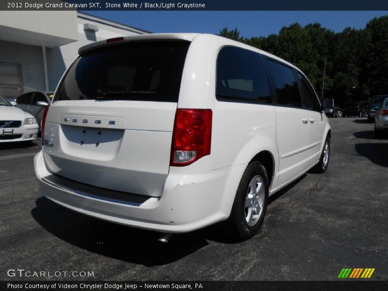 Stone White / Black/Light Graystone 2012 Dodge Grand Caravan SXT