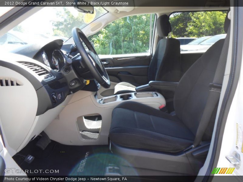 Stone White / Black/Light Graystone 2012 Dodge Grand Caravan SXT