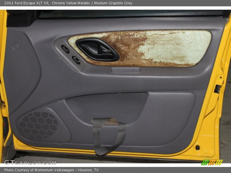 Chrome Yellow Metallic / Medium Graphite Grey 2001 Ford Escape XLT V6