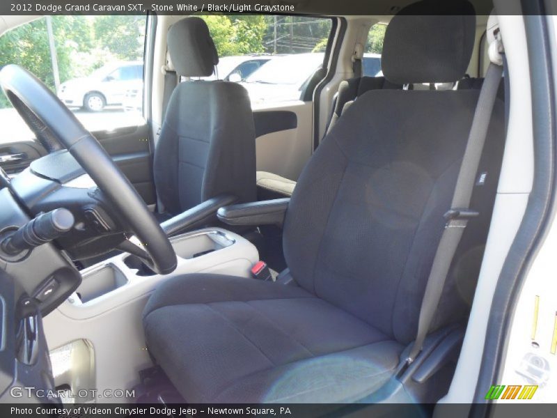 Stone White / Black/Light Graystone 2012 Dodge Grand Caravan SXT