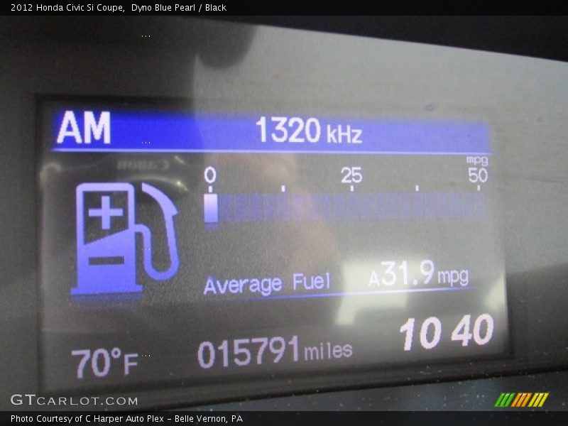 Dyno Blue Pearl / Black 2012 Honda Civic Si Coupe