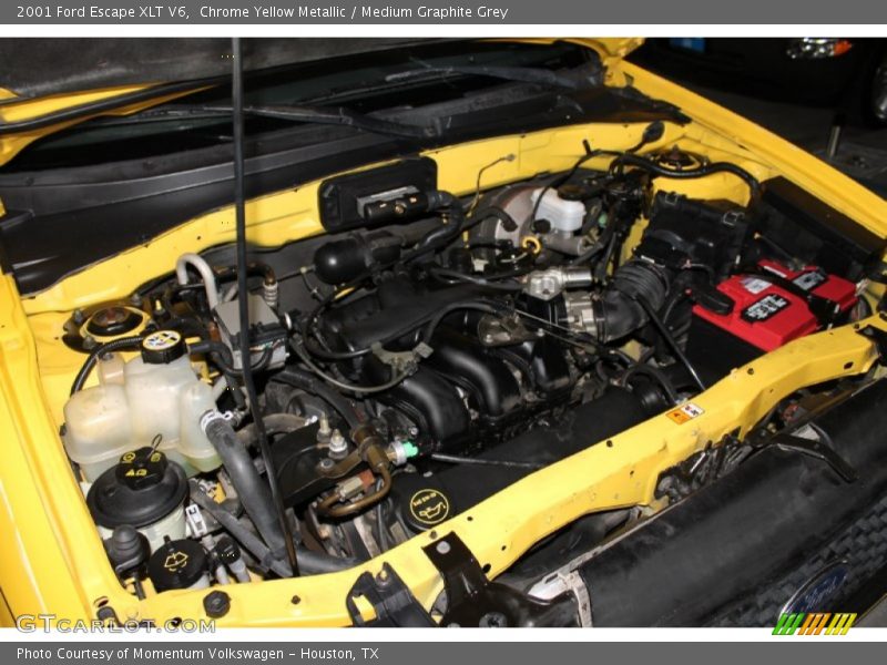 Chrome Yellow Metallic / Medium Graphite Grey 2001 Ford Escape XLT V6