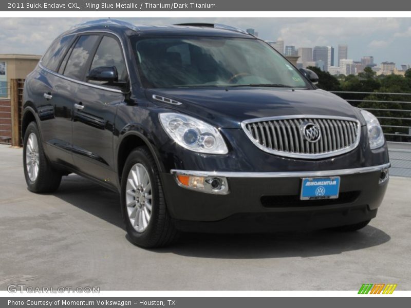 Ming Blue Metallic / Titanium/Dark Titanium 2011 Buick Enclave CXL