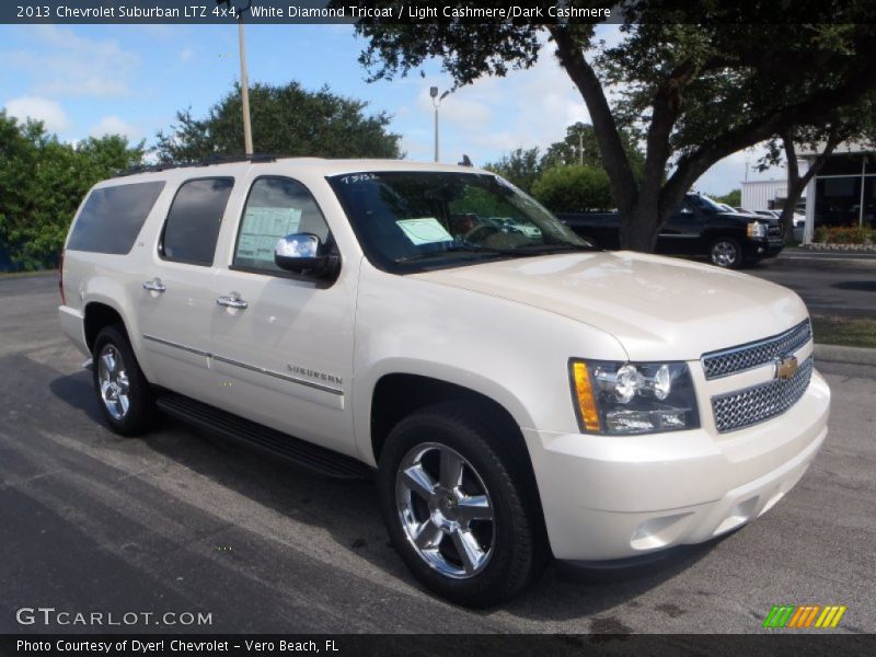 White Diamond Tricoat / Light Cashmere/Dark Cashmere 2013 Chevrolet Suburban LTZ 4x4
