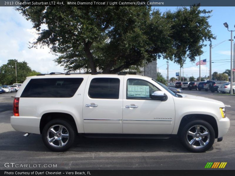 White Diamond Tricoat / Light Cashmere/Dark Cashmere 2013 Chevrolet Suburban LTZ 4x4