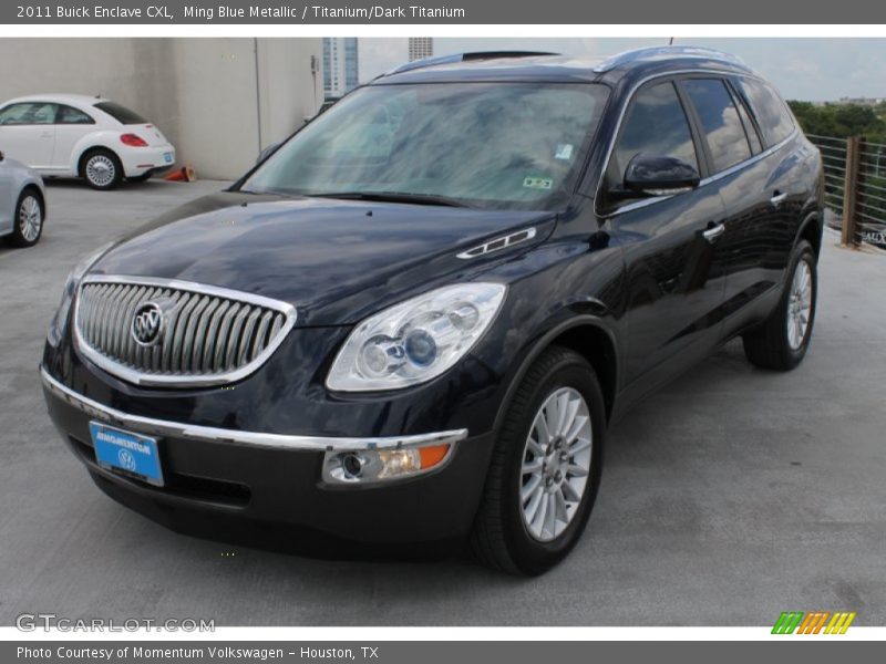 Ming Blue Metallic / Titanium/Dark Titanium 2011 Buick Enclave CXL
