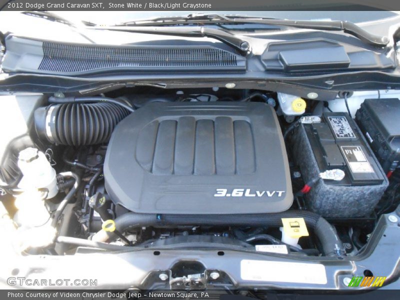 Stone White / Black/Light Graystone 2012 Dodge Grand Caravan SXT