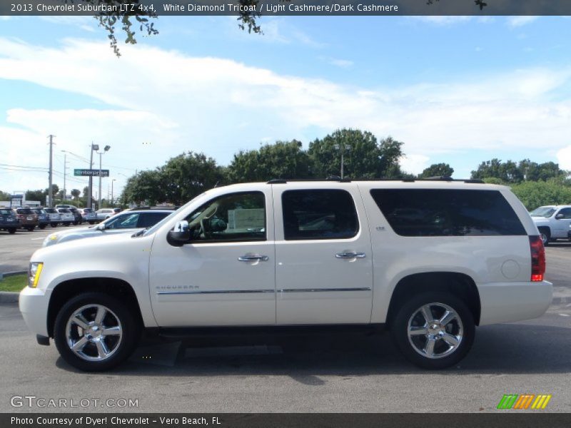 White Diamond Tricoat / Light Cashmere/Dark Cashmere 2013 Chevrolet Suburban LTZ 4x4