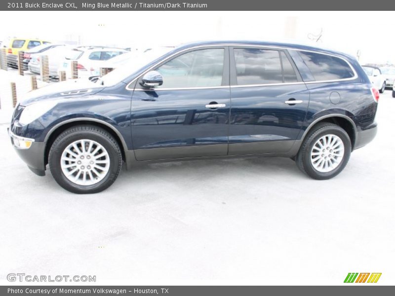 Ming Blue Metallic / Titanium/Dark Titanium 2011 Buick Enclave CXL