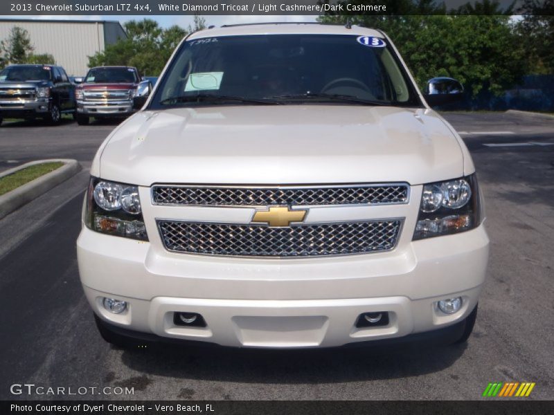 White Diamond Tricoat / Light Cashmere/Dark Cashmere 2013 Chevrolet Suburban LTZ 4x4