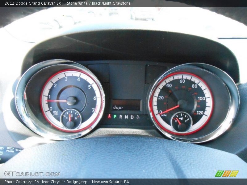 Stone White / Black/Light Graystone 2012 Dodge Grand Caravan SXT