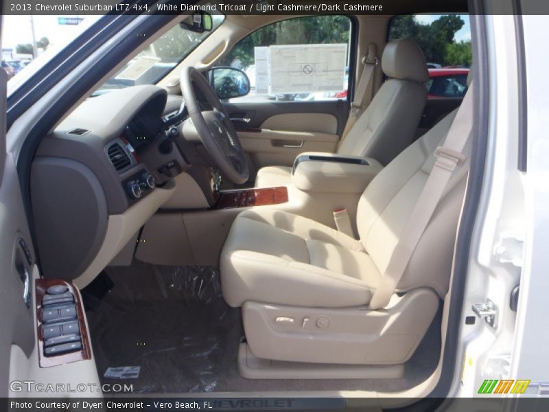 White Diamond Tricoat / Light Cashmere/Dark Cashmere 2013 Chevrolet Suburban LTZ 4x4