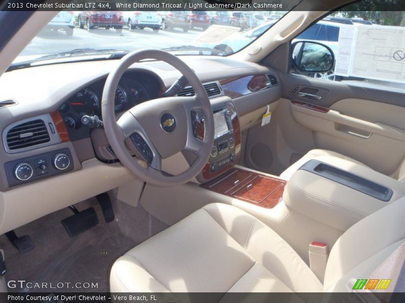 White Diamond Tricoat / Light Cashmere/Dark Cashmere 2013 Chevrolet Suburban LTZ 4x4