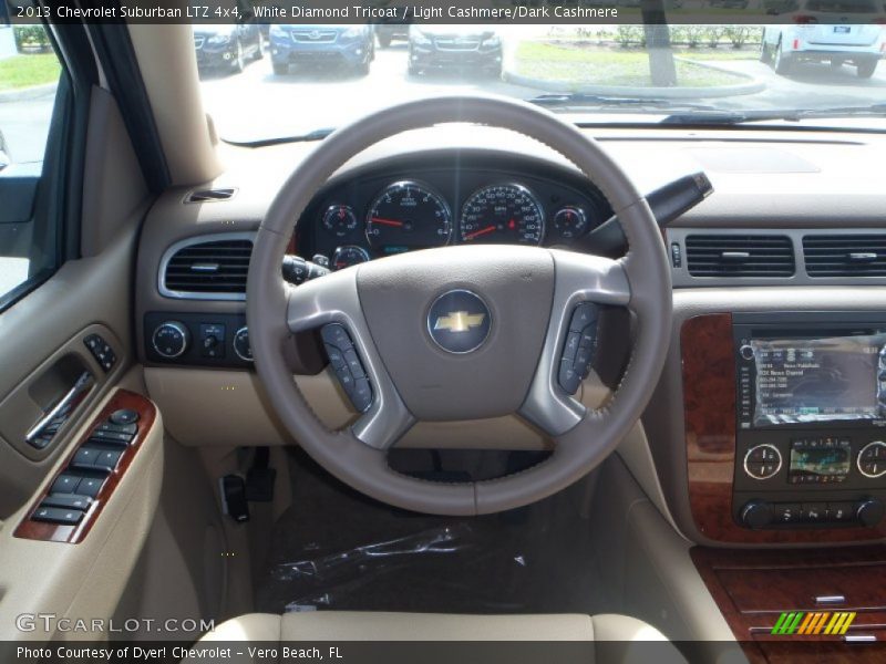 White Diamond Tricoat / Light Cashmere/Dark Cashmere 2013 Chevrolet Suburban LTZ 4x4
