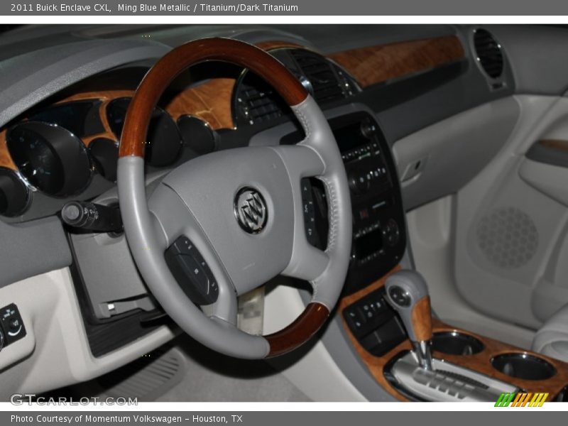 Ming Blue Metallic / Titanium/Dark Titanium 2011 Buick Enclave CXL