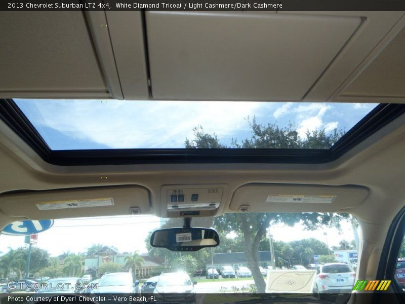 White Diamond Tricoat / Light Cashmere/Dark Cashmere 2013 Chevrolet Suburban LTZ 4x4