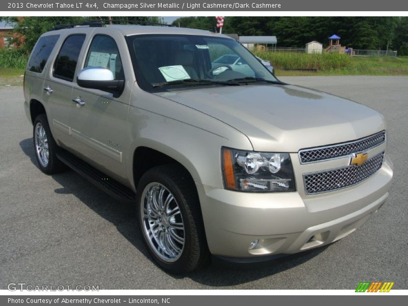 Champagne Silver Metallic / Light Cashmere/Dark Cashmere 2013 Chevrolet Tahoe LT 4x4