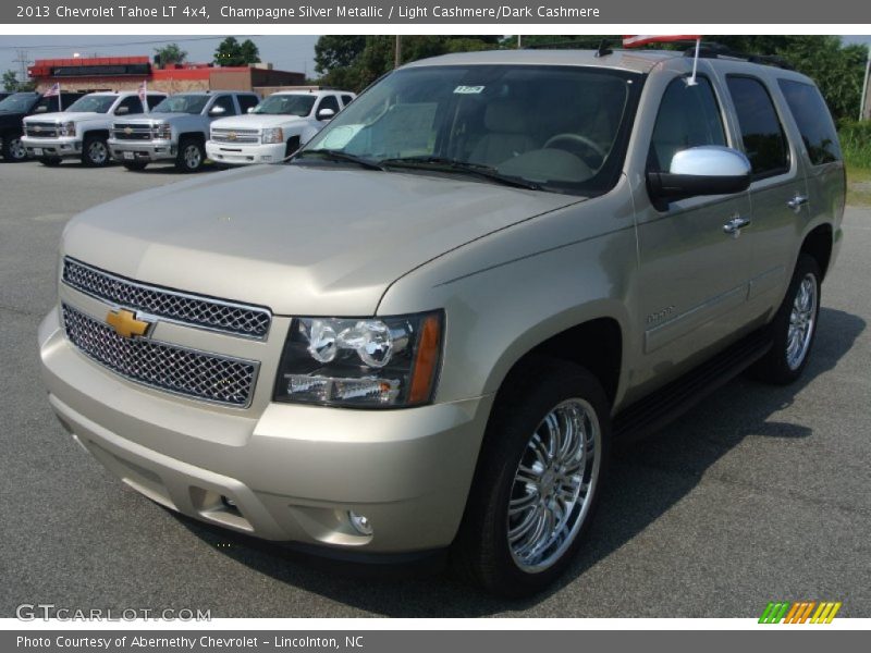 Champagne Silver Metallic / Light Cashmere/Dark Cashmere 2013 Chevrolet Tahoe LT 4x4