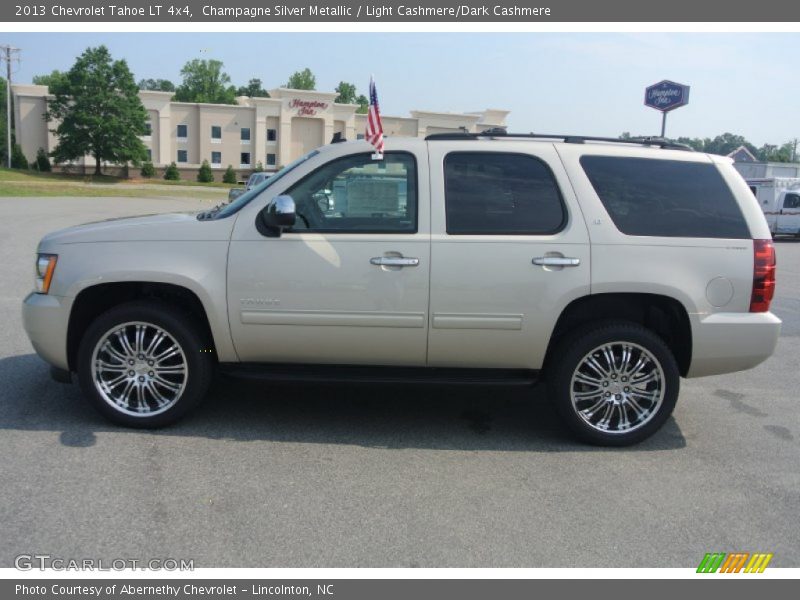 Champagne Silver Metallic / Light Cashmere/Dark Cashmere 2013 Chevrolet Tahoe LT 4x4