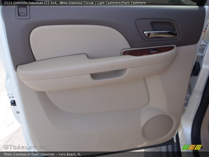 White Diamond Tricoat / Light Cashmere/Dark Cashmere 2013 Chevrolet Suburban LTZ 4x4