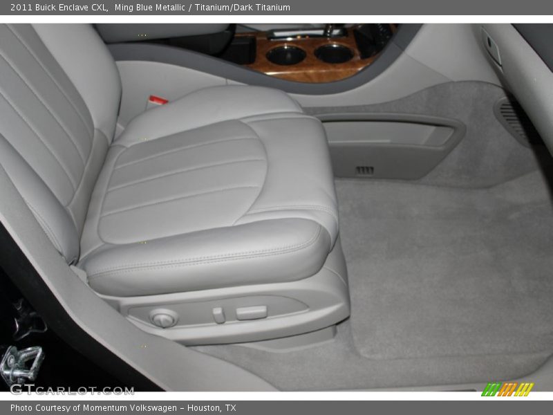 Ming Blue Metallic / Titanium/Dark Titanium 2011 Buick Enclave CXL