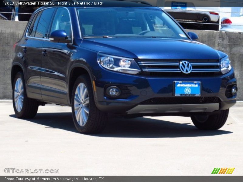 Night Blue Metallic / Black 2013 Volkswagen Tiguan SE