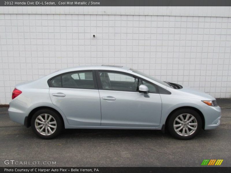 Cool Mist Metallic / Stone 2012 Honda Civic EX-L Sedan