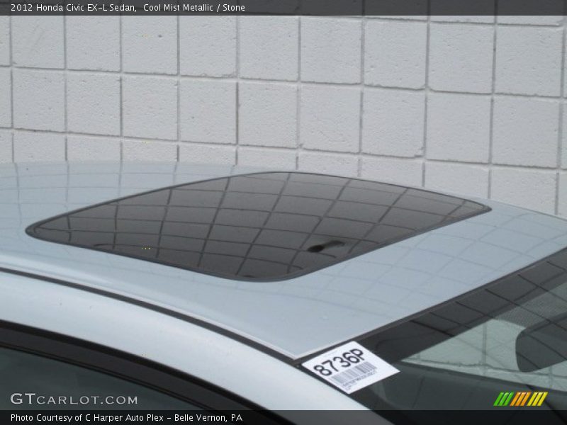 Cool Mist Metallic / Stone 2012 Honda Civic EX-L Sedan