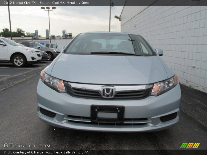 Cool Mist Metallic / Stone 2012 Honda Civic EX-L Sedan