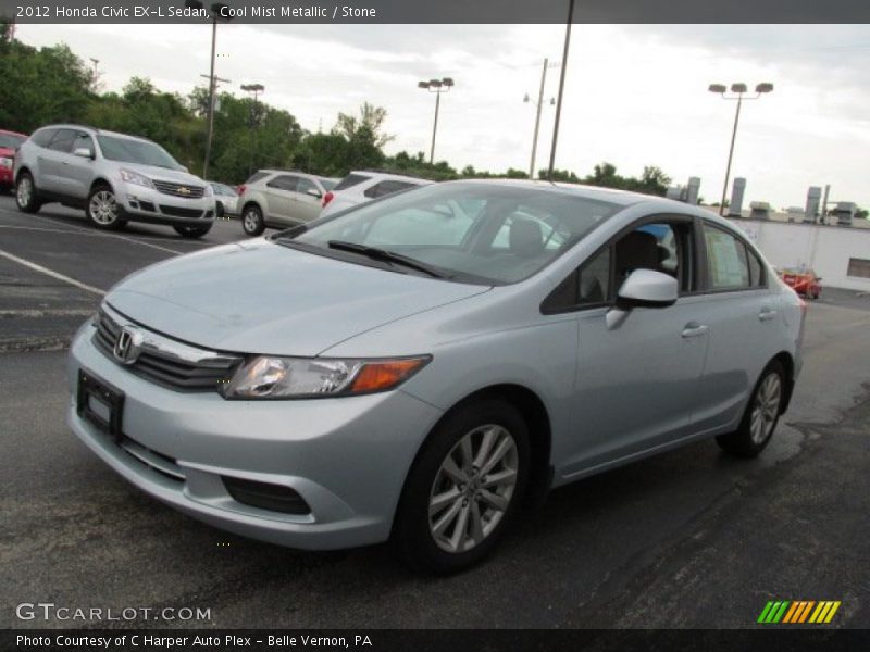 Cool Mist Metallic / Stone 2012 Honda Civic EX-L Sedan