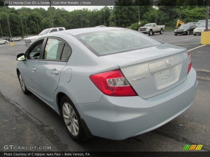 Cool Mist Metallic / Stone 2012 Honda Civic EX-L Sedan