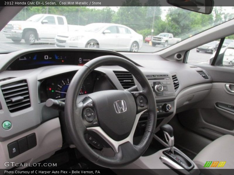 Cool Mist Metallic / Stone 2012 Honda Civic EX-L Sedan