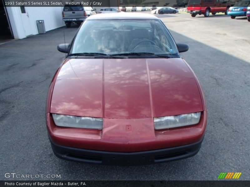 Medium Red / Gray 1993 Saturn S Series SL1 Sedan