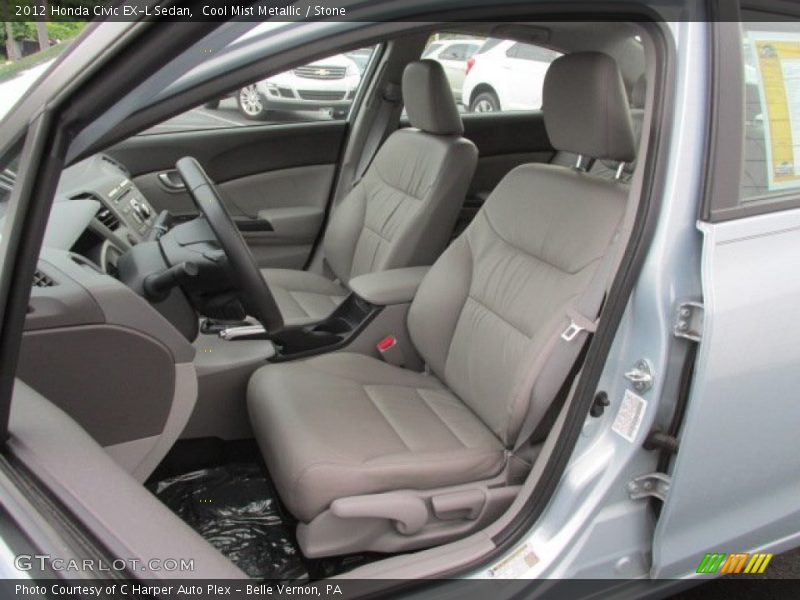 Cool Mist Metallic / Stone 2012 Honda Civic EX-L Sedan