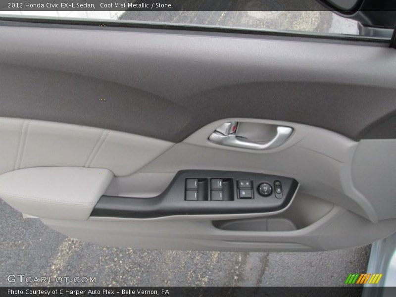 Cool Mist Metallic / Stone 2012 Honda Civic EX-L Sedan