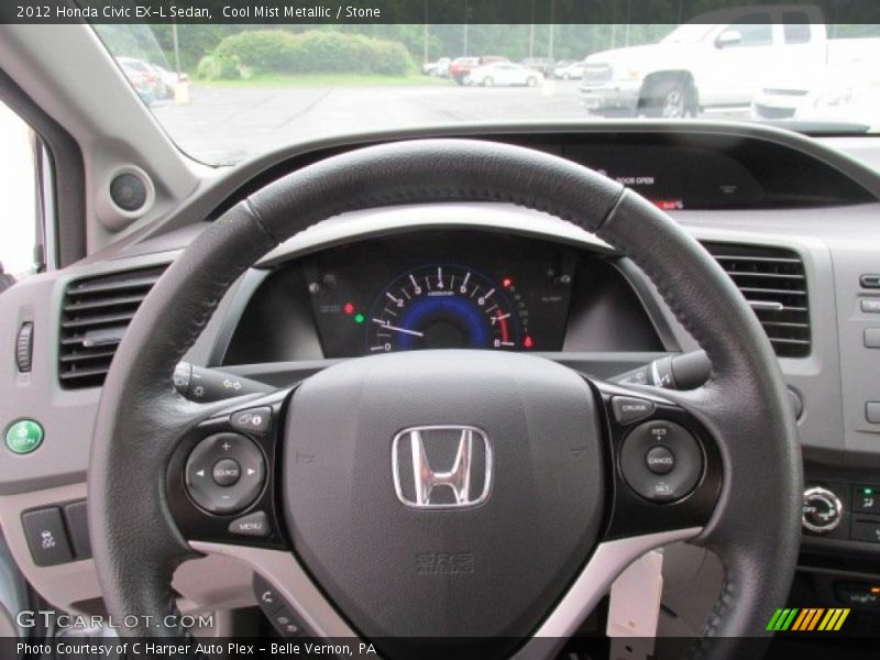 Cool Mist Metallic / Stone 2012 Honda Civic EX-L Sedan